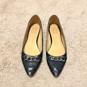 Naturalizer Black Chain Detail Flats